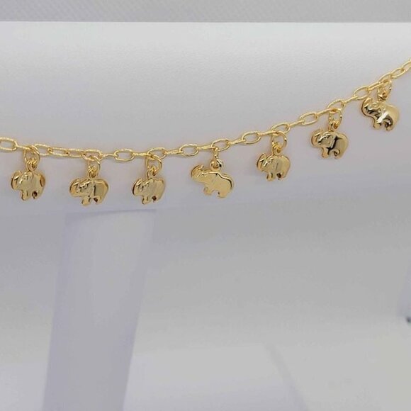 Brazilian 18k Gold Filled Multi Elephants Anklets - Picture 5 of 5